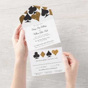 Dourado no casamento "White Faux Glitter Las Vegas