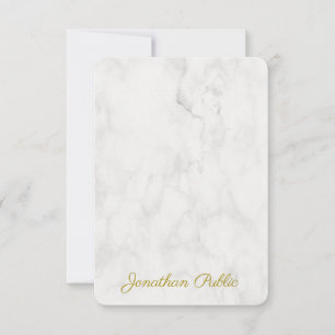 Dourado nome manuscrito Elegante Marble Modelo