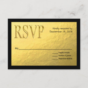Dourado Nugget Faux Foil com RSVP de Contorno Pret