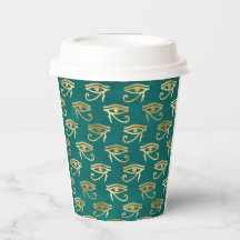 Dourado Olho Egípcio do Padrão de Horus