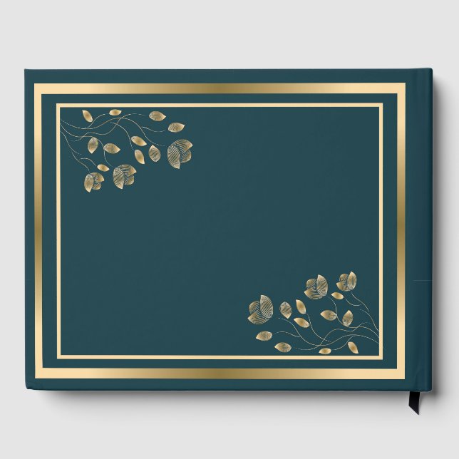 Dourado Ornamentado - Livro de visitas de casament (Verso)