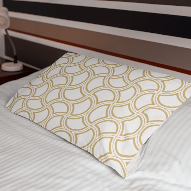 Dourado padrão de arte deco em branco (Criador carregado)