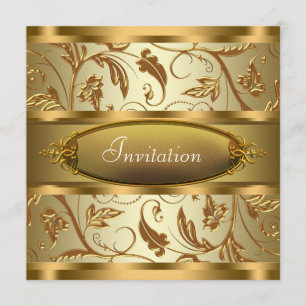 Dourado puro, todos os Convites de festas de Ocasi