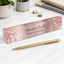 Dourado Rosa Glitter Feminino Falso