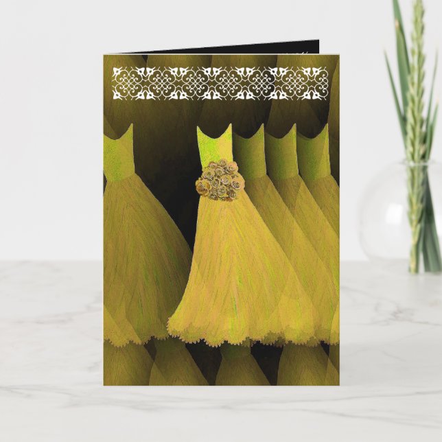 DOURADO Seja o meu convite para as damas de Brides (Frente)