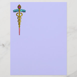 DOURADO SÍMBOLO MÉDICO DO CADUEUS