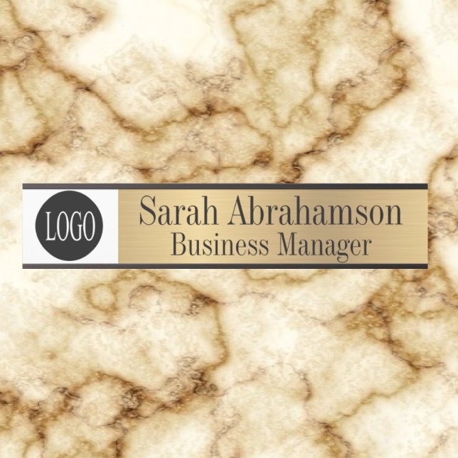 Dourado Sinal de Porta do Office Comprido Placa de (Criador carregado)