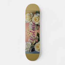 Dourado skate Colette de Rosas Brancas