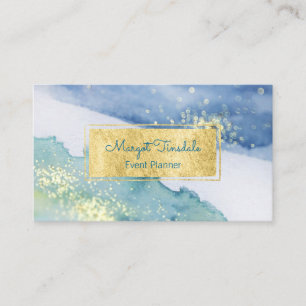 Dourado Sparkle e Cartão de visita de Watercolor