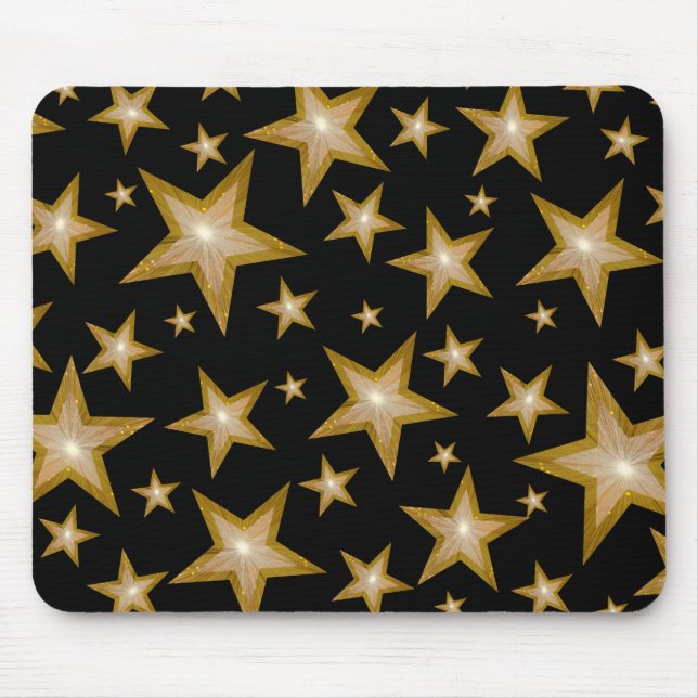 Dourado Stars mousepad preto (Frente)