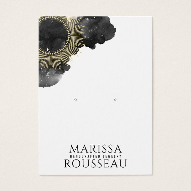 Dourado Sun Faux Foil Mandala Com Cartões De Exibi (Frente)