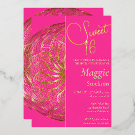Dourado Sweet 16 Convite