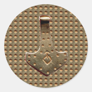 Dourado Thor Hammer Dourado Recuar grandes adesivo