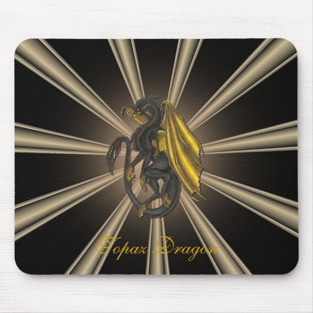 Dourado Topaz Dragon Mouse Pad (Frente)