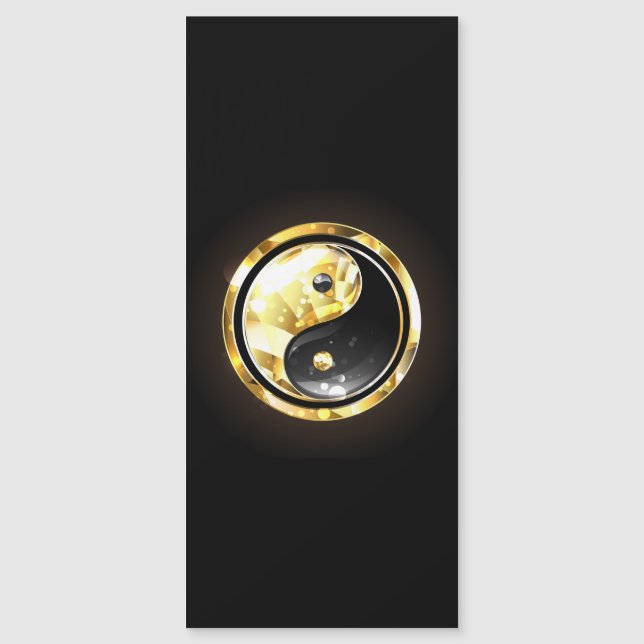 Dourado Yin Yang a preto (Frente)
