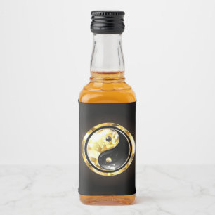 Dourado Yin Yang a preto