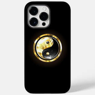 Dourado Yin Yang a preto