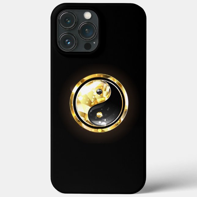 Dourado Yin Yang a preto (Verso)