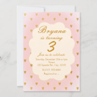 Dourados Corações e Convite à Festa de aniversario