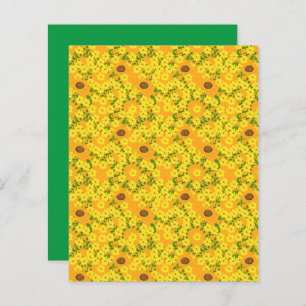 Dourados Sunflower Yellow Daisies Scrapbook Paper