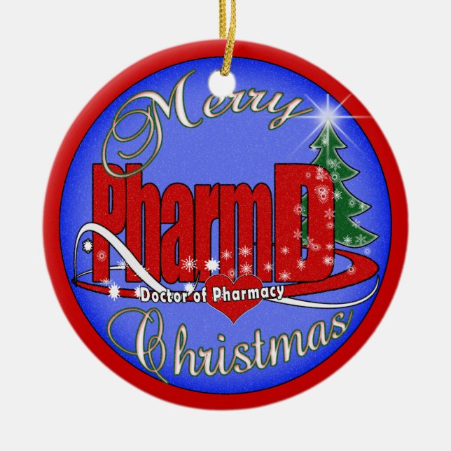DOUTOR do ORNAMENTO de PharmD CHRITMAS da FARMÁCIA (Frente)