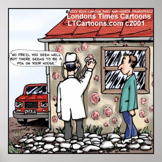 Doutor Encontra Pox Na Casa Engraçado Poster (Frente)