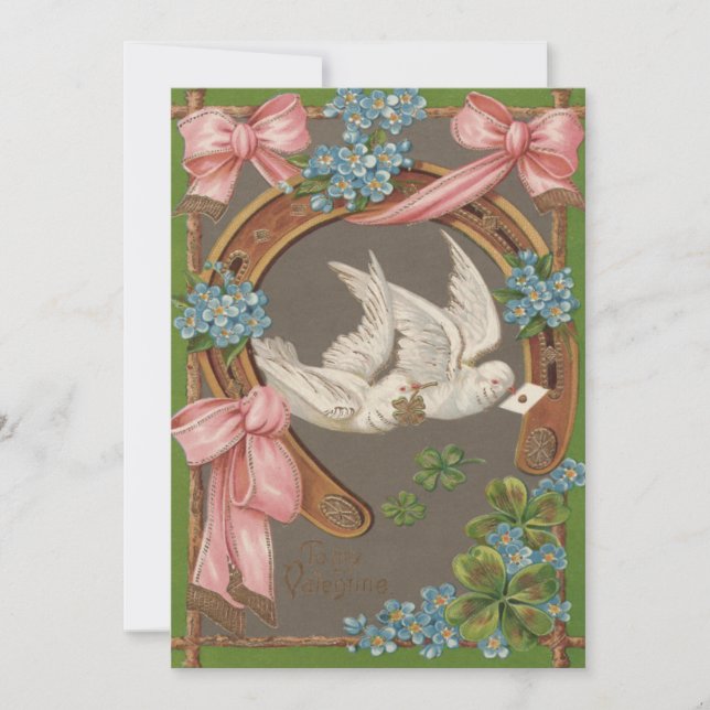 Dove esqueça-me-não é convite para casamento em fe (Frente)