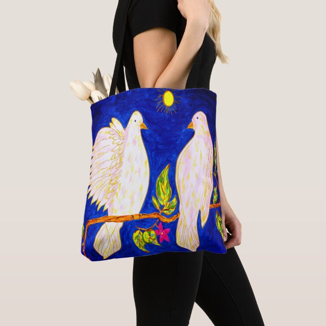 Dove Love Tote Bag (Close Up)