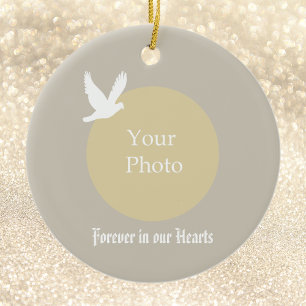 Dove Memorial Enfeites de natal - Em nossos Coraçõ