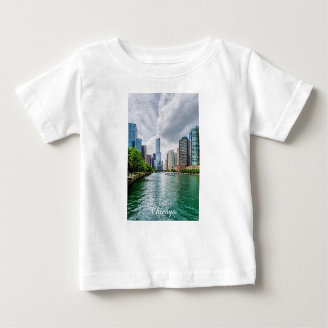 Down Chicago River Baby T-Shirt (Frente)