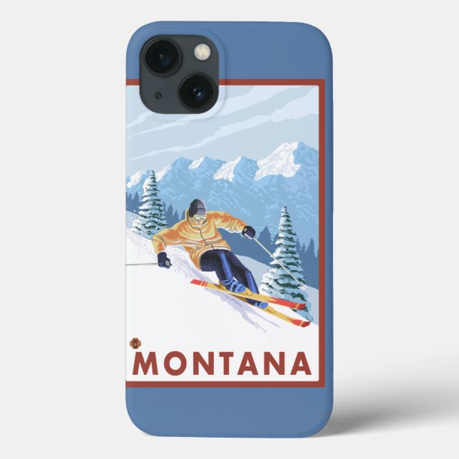 Downhill Snow Skier - Montana (Verso)