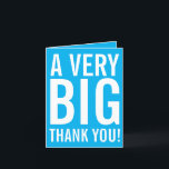 Download digital grande cartões de agradecimentos<br><div class="desc">Download digital grande cartões de agradecimentos personalizado. Cartão moderno para agradecer a amigos,  família,  treinador,  mãe,  pai,  professor,  enfermeiro,  chefe,  empregado,  etc. XL design Extra Large com tipografia moderna de letras grandes e cor brilhante no fundo. Mensagem de obrigados personalizável e cor de fundo. É azul.</div>
