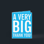 Download digital grande cartões de agradecimentos<br><div class="desc">Download digital grande cartões de agradecimentos personalizado. Cartão moderno para agradecer a amigos,  família,  treinador,  mãe,  pai,  professor,  enfermeiro,  chefe,  empregado,  etc. XL design Extra Large com tipografia moderna de letras grandes e cor brilhante no fundo. Mensagem de obrigados personalizável e cor de fundo. É azul.</div>