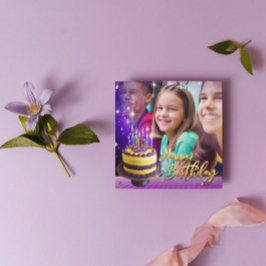 Download instantâneo do Cartão com fotos Dourado r