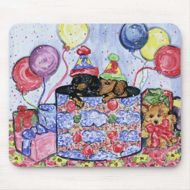 Doxies Birthday Mousepad (Frente)