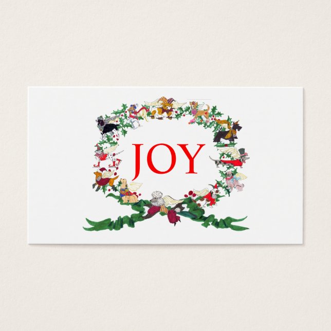 Doze Cães da Etiqueta de Presente de Natal (Frente)