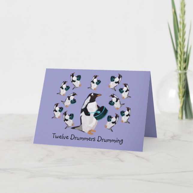 Doze Drummers Cartões De Bebida (Frente)