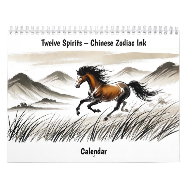 Doze Espíritos – Calendário de Tinta do Zodíaco Ch (Capa)