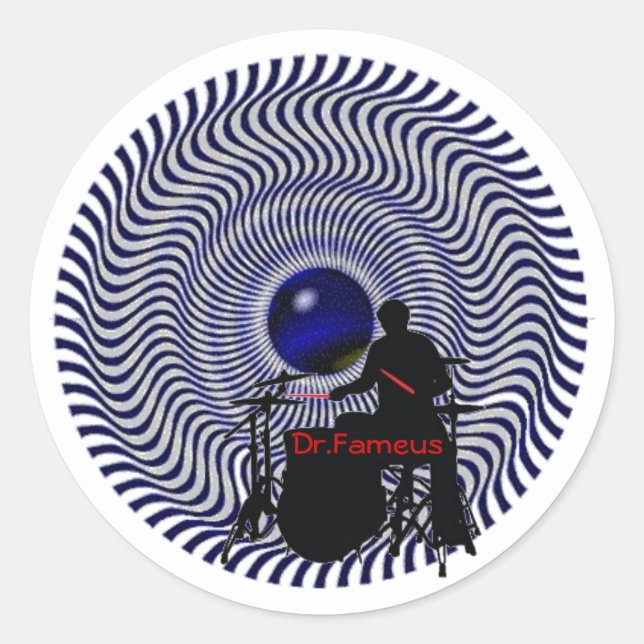 Dr. Fameus 6 adesivos de 3 pol (Frente)