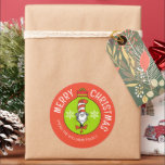 Dr. Seus | Gato no Chapéu | Etiqueta de presentes<br><div class="desc">Adicione esta etiqueta de presente do Dr. Seuss Grpolegadas a qualquer presente de Natal.</div>