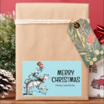 Dr. Seus | Gato no Chapéu | Etiqueta de presentes<br><div class="desc">Adicione esta etiqueta de presente do Dr. Seuss a qualquer presente de Natal.</div>