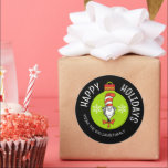 Dr. Seus | Gato no Chapéu | Etiqueta de presentes<br><div class="desc">Adicione esta etiqueta de presente do Dr. Seuss Grpolegadas a qualquer presente de Natal.</div>