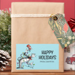 Dr. Seus | Gato no Chapéu | Etiqueta de presentes<br><div class="desc">Adicione esta etiqueta de presente do Dr. Seuss a qualquer presente de Natal.</div>