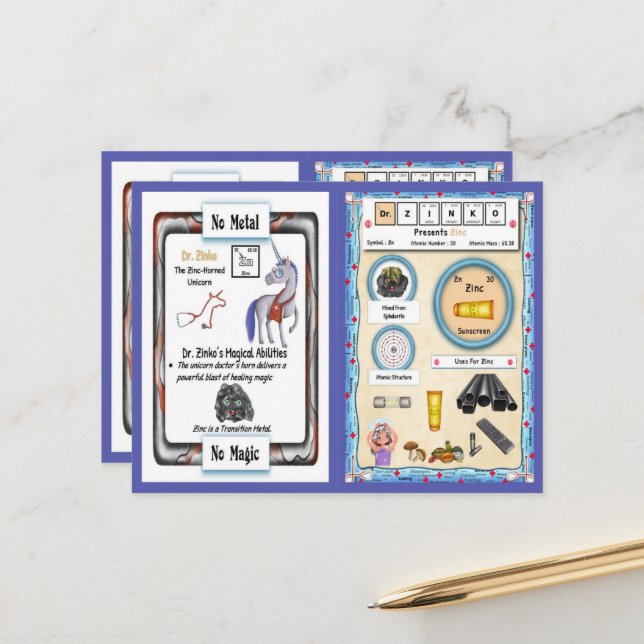 Dr. Zinko - Cartão de Jogo Unicórnio Horn Zinc (Frente/Verso In Situ)