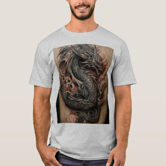 Dragão Abstrato Celta Tatuagem T-Shirt Design