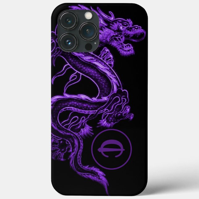 Dragão Asiático Roxo Monograma (Verso)