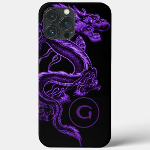 Dragão Asiático Roxo Monograma