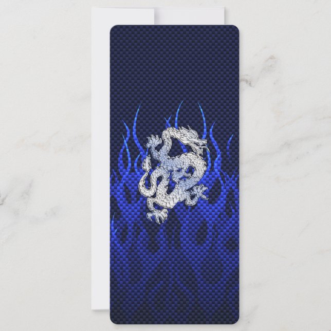 Dragão Azul em Estilos de Fibra de Carbono (Frente)