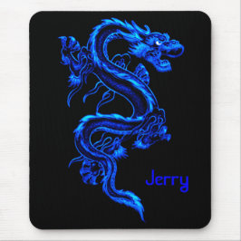 Dragão azul Mousepad