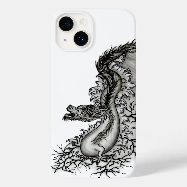 Dragão chinês, Design preto e branco em tatuostilo (Verso)